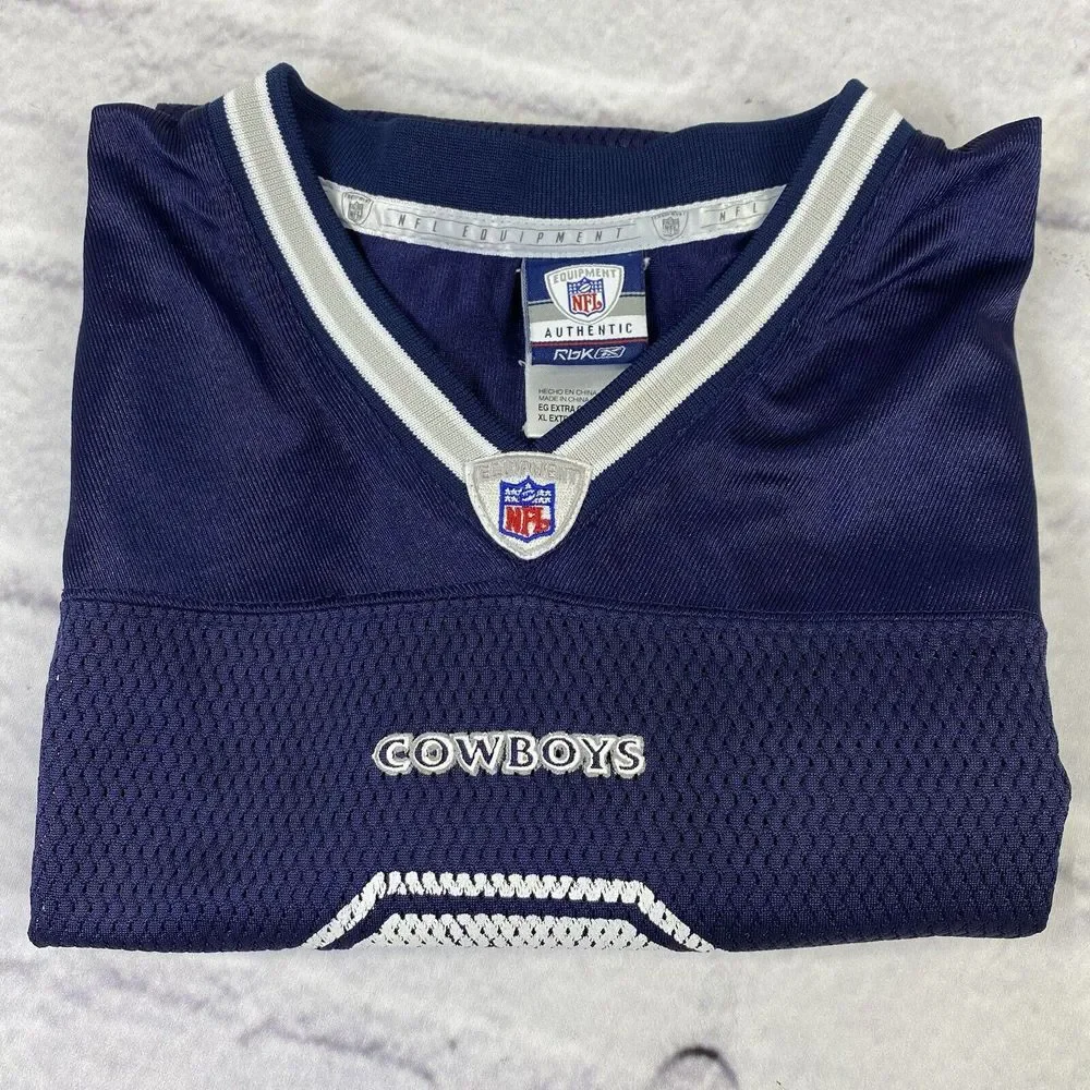 Tony Romo Dallas Cowboys RBK Authentic Jersey Youth Size XL Blue‎ NFL Equipment